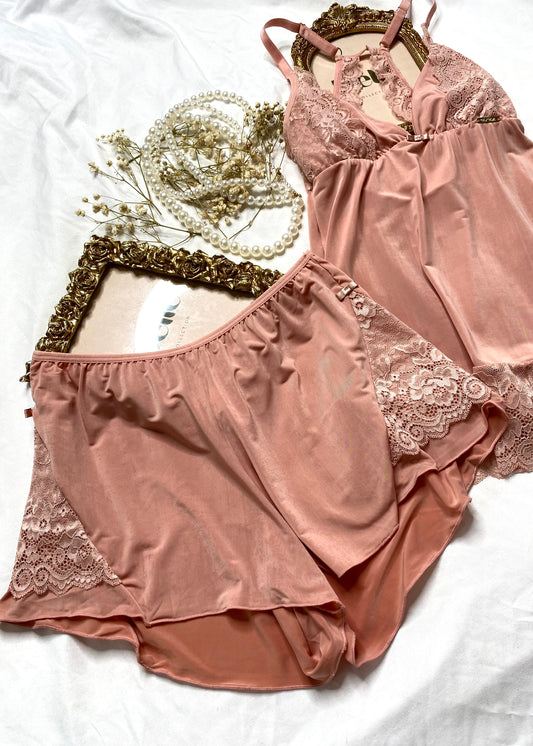 Ensemble short 2272 rose