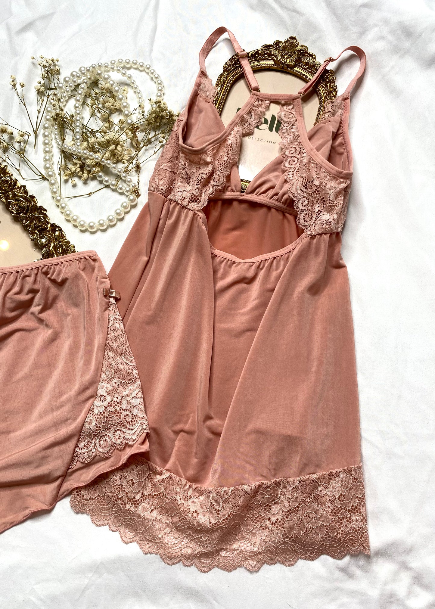 Ensemble short 2272 rose