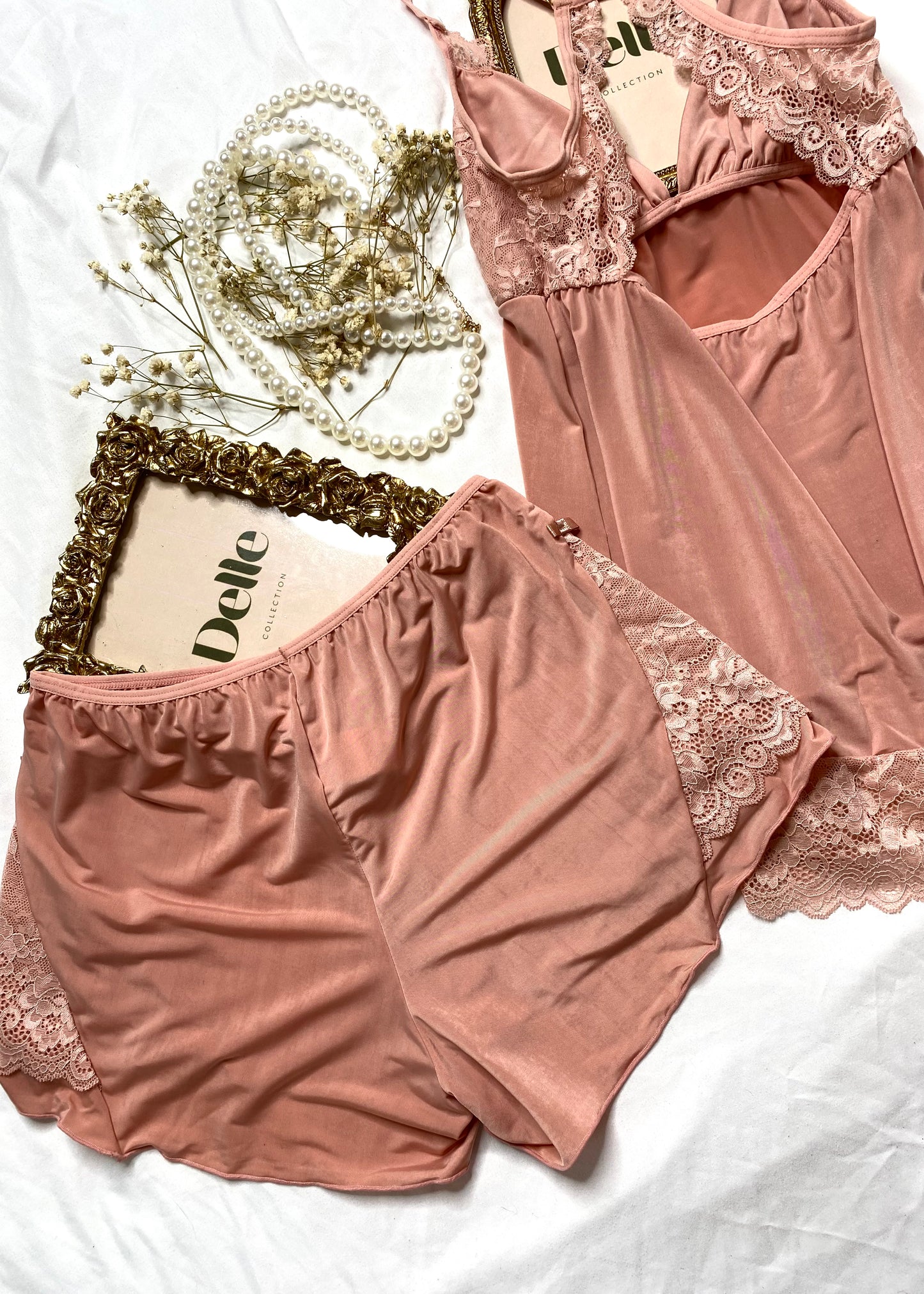 Ensemble short 2272 rose